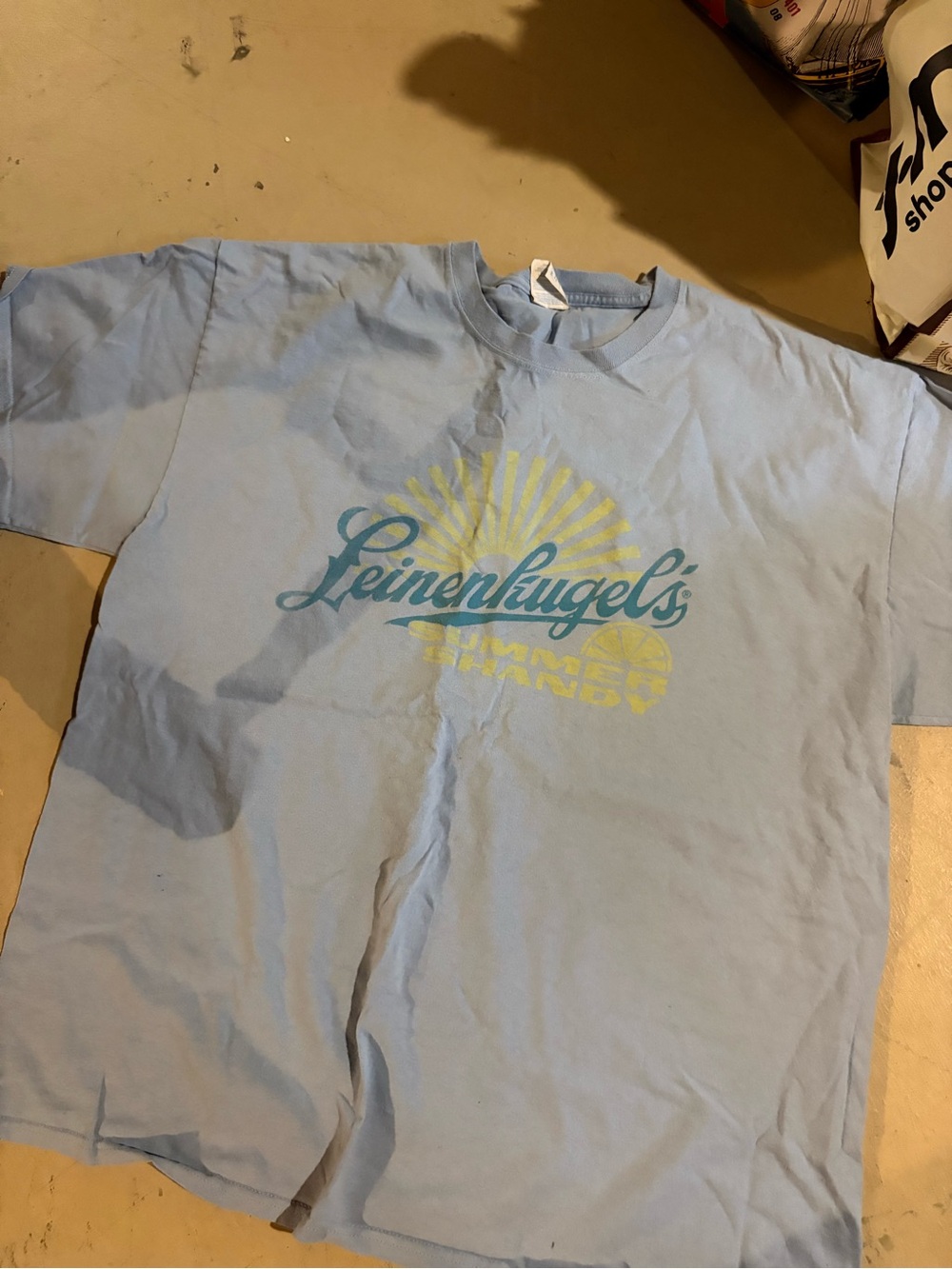 Leinenkugel Summer Shandy Light Blue Logo Tee - Men's Casual Shirt
